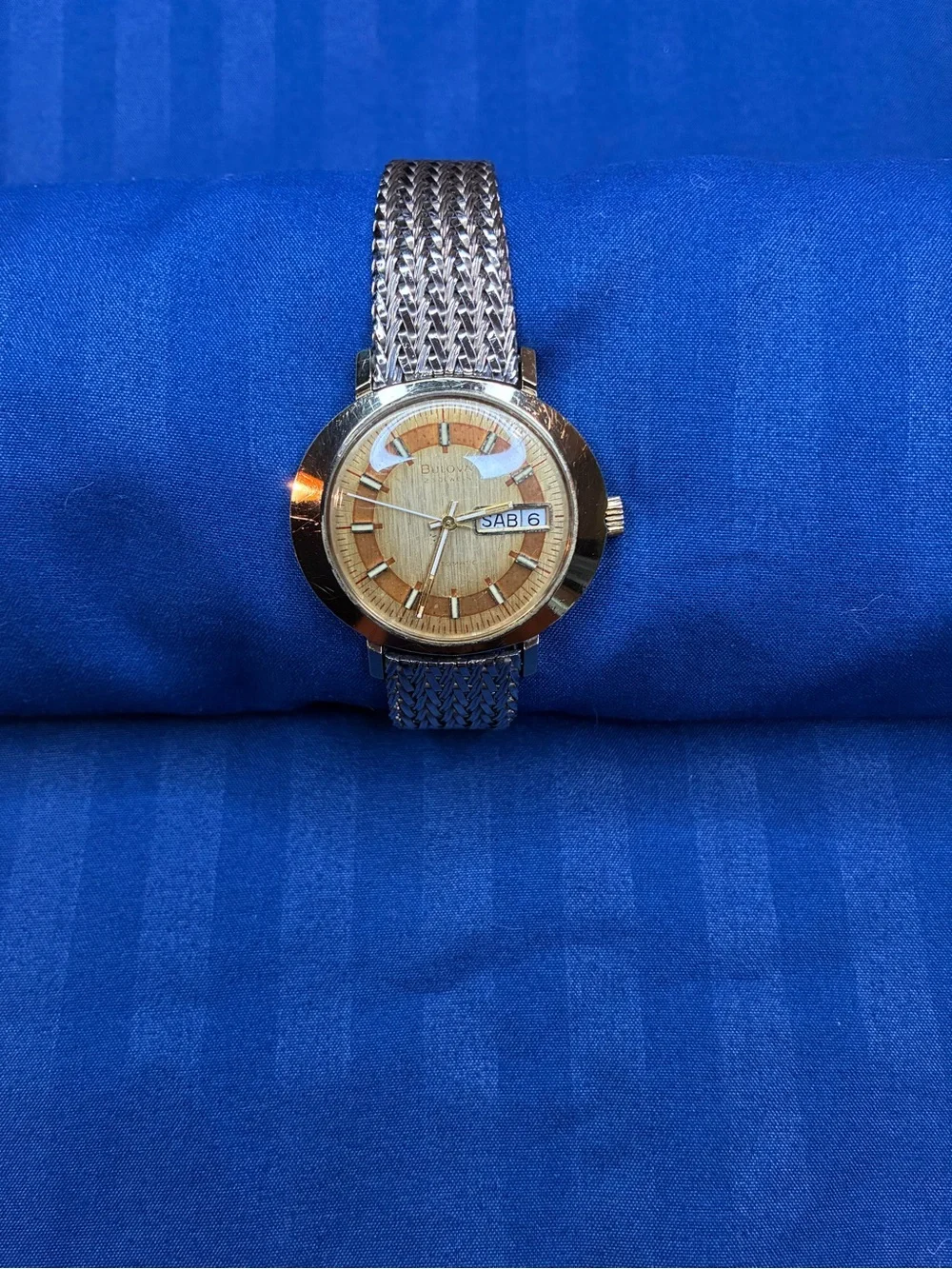 Vintage Bulova N2 Automatic 23 Jewels Wristwatch Runs 1973 President Sea King
